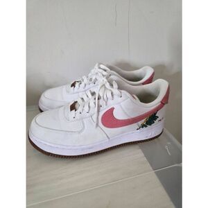 Womens Nike Air Force 1 '07 SE "CATECHU" Fig 2 White & Pink Trainers US 8.5